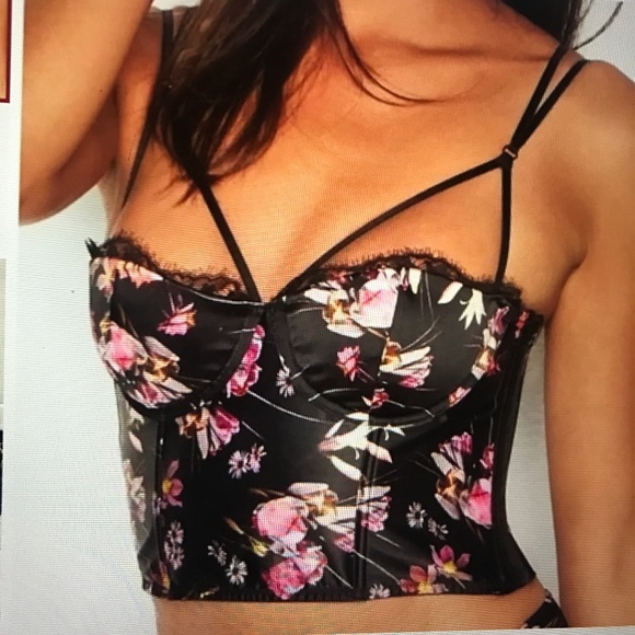 Victoria's Secret Other - Victoria’s Secret 36D floral print bra top corset